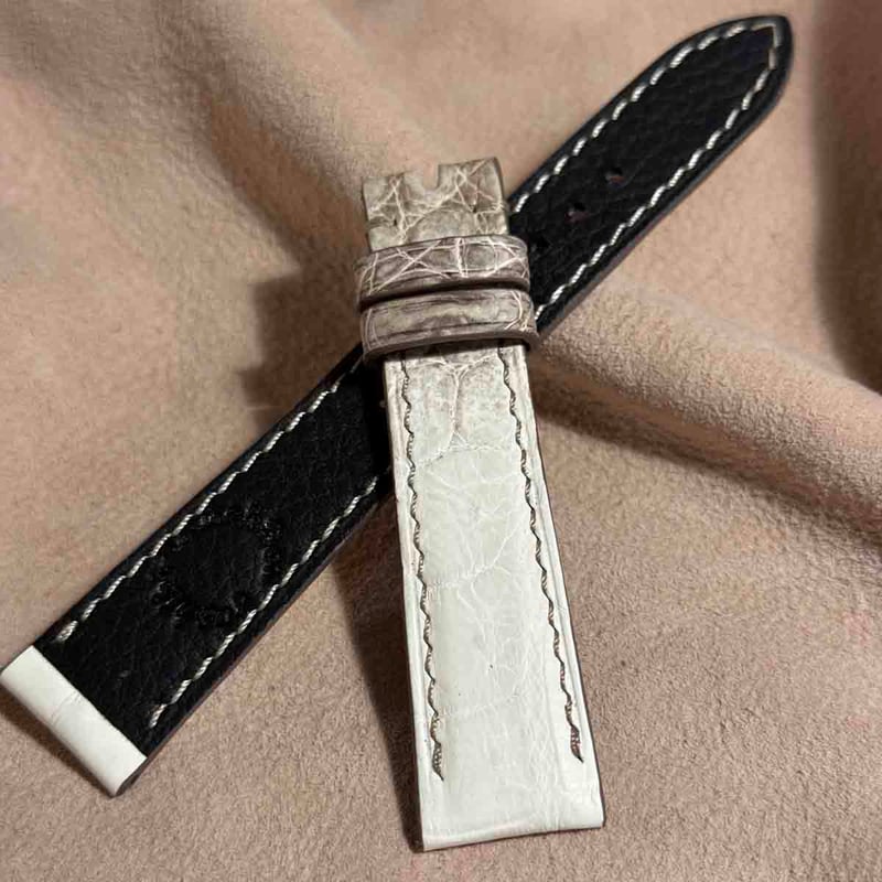 cro-1712 クロコダイル レザー 腕時計 ベルト ヒマラヤクロコ (ラグ幅  