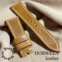 hor-218 HORWEEN ダービー ナチュラル 腕時計ベルト (ラグ26mm - バック