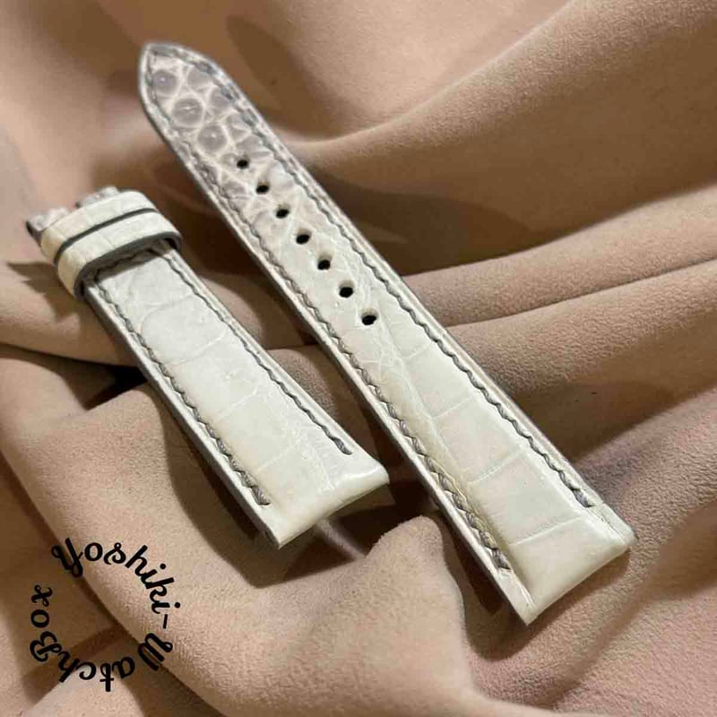 cro-1963 クロコダイル 腕時計 ベルト ヒマラヤクロコ (ラグ幅19