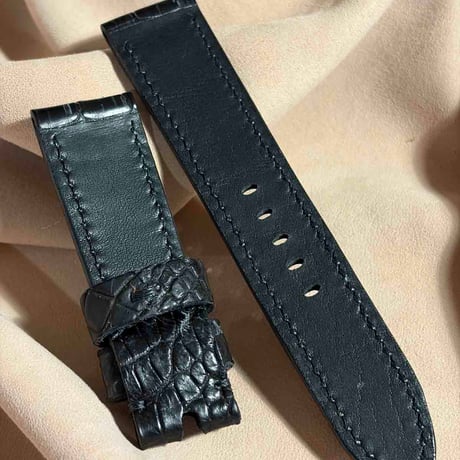 exh-57 ブライドル クロコダイル 腕時計ベルト  (ラグ幅22mm - バックル幅20mm)