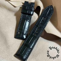 cro-1825 クロコダイル 腕時計ベルト ブルーグレー ラグ幅22mm cro-1825 クロコダイル 腕時計ベルト ブルーグレー ラグ幅22mm