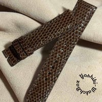 liz-368  リザード レザー 腕時計 ベルト ブラウン (ラグ幅20 mm - バックル幅18 mm)