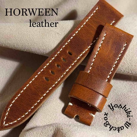 hor-197 ホーウィン ダービー オールドイングリッシュ  腕時計ベルト (ラグ22mm - バックル幅20mm)