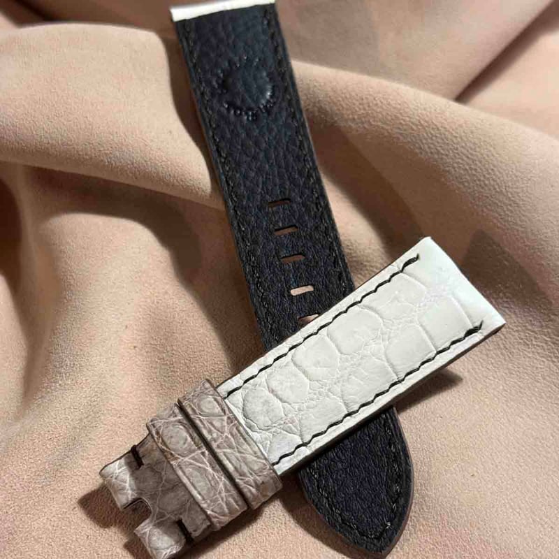 cro-1699 クロコダイル レザー 腕時計 ベルト ヒマラヤクロコ