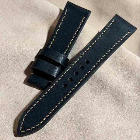 hor-153 ホーウィン ダービー  ブラック 腕時計ベルト (ラグ幅21mm - バックル幅18mm)