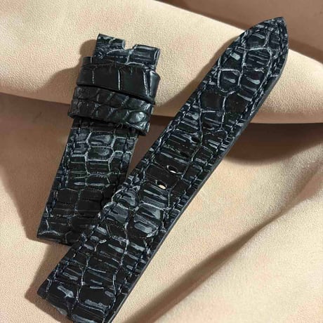 exh-54 ブライドル クロコダイル 腕時計ベルト  (ラグ幅24mm - バックル幅22mm)