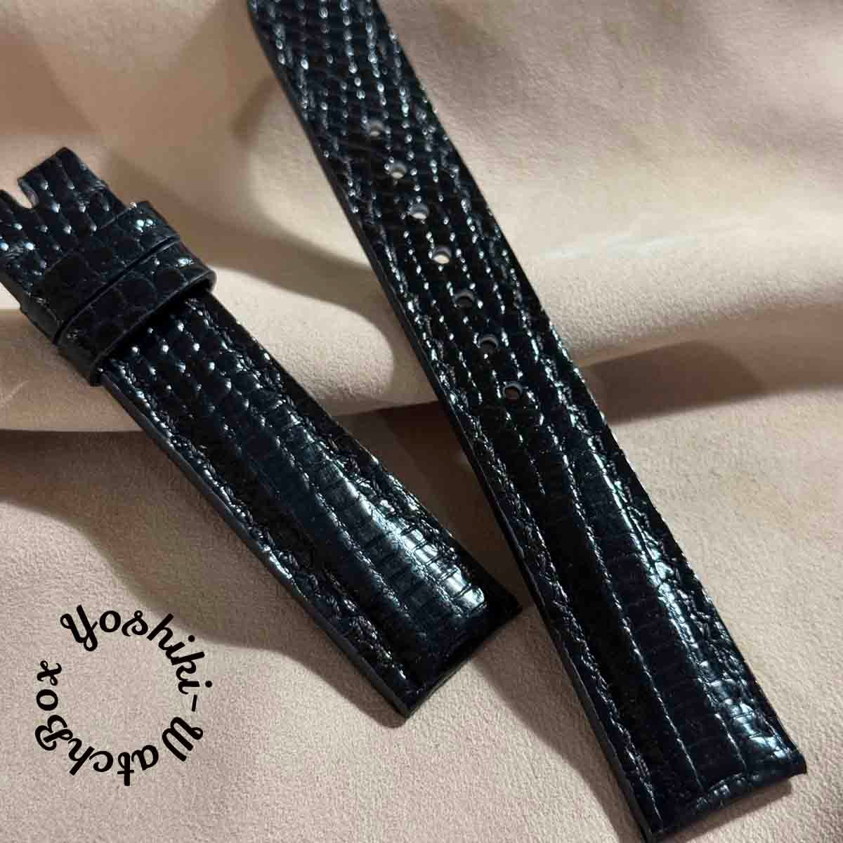 liz-318 リザード 腕時計 ベルト ブラック ラグ幅18 mm liz-318 リザード レザー 腕時計 ベルト ブラック (ラグ幅18 mm