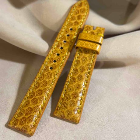 sna-158 シースネイク（ウミヘビ）腕時計ベルト タンブラウン (ラグ幅19mm - バックル幅16 mm)