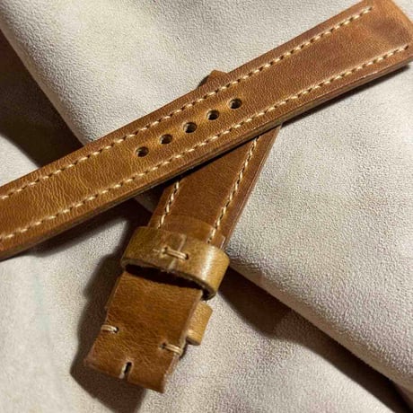 hor-145ホーウィン ダービー  ナチュラル 腕時計ベルト (ラグ幅19mm - バックル幅16mm)
