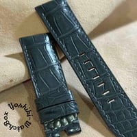 cro-1618 クロコダイル 腕時計ベルト ジェイドグリーン ラグ幅24 mm cro-1603 クロコダイル レザー 腕時計 ベルト ブラウン (ラグ幅