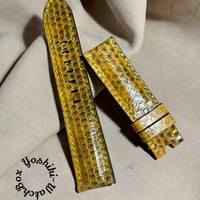 sna-113 シースネイク（ウミヘビ）腕時計ベルト タンブラウン (ラグ幅22 mm - バックル幅20 mm)