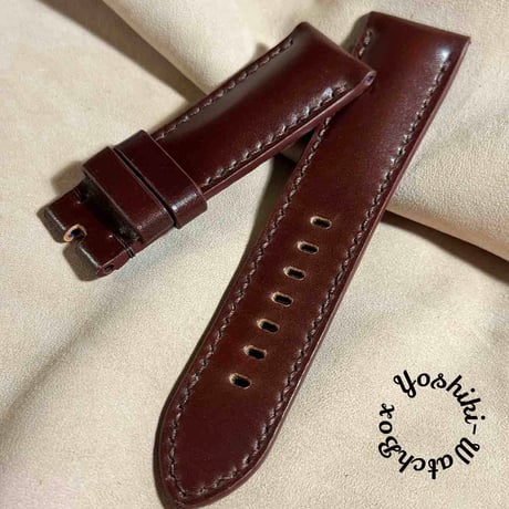 cod-338 コードバン 腕時計ベルト ブルー ラグ幅24 mm CATEGORY コードバン 24mm | Yoshiki - WatchBox