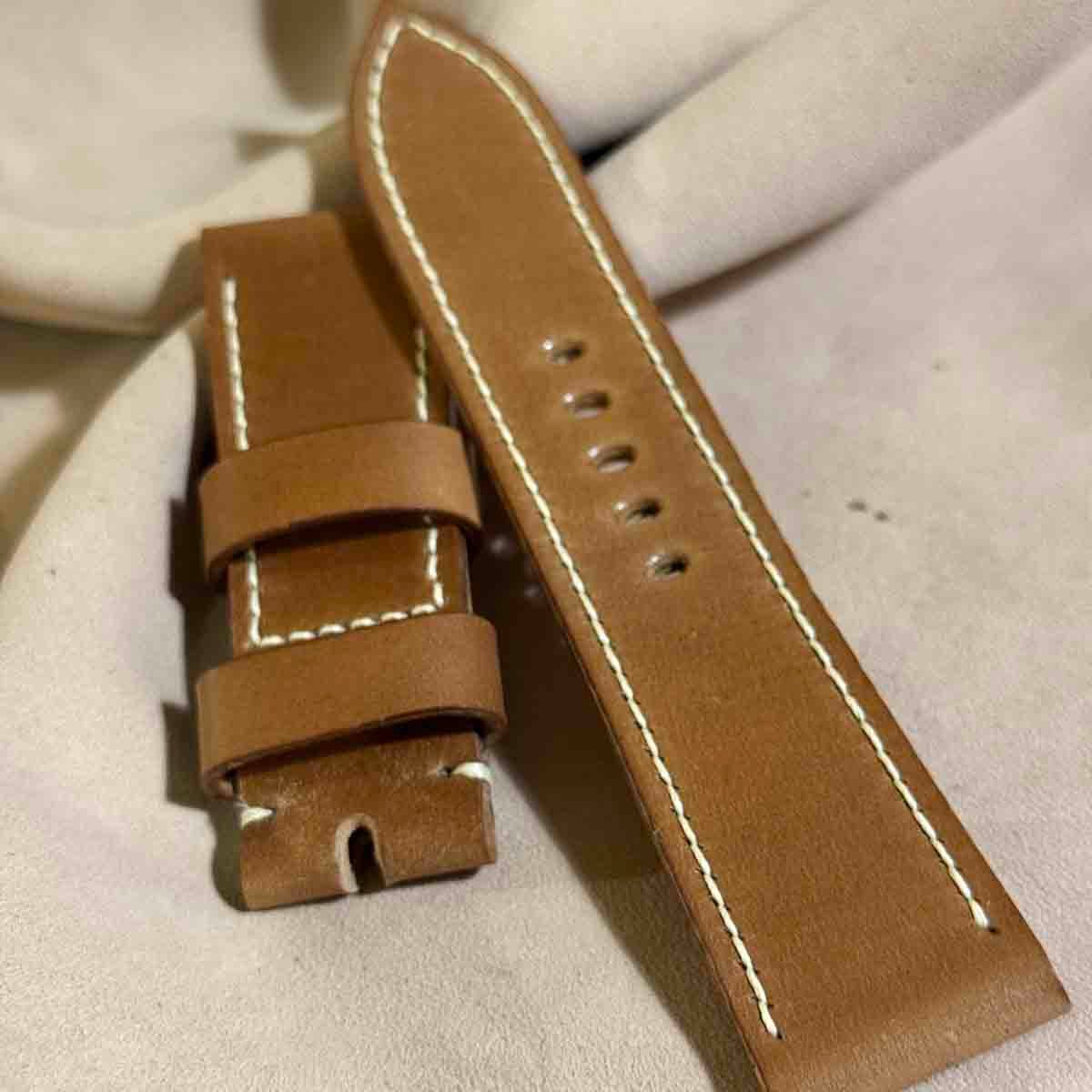 exh-46 HORWEEN シェルコードバン ナチュラル 腕時計ベルト