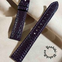 liz-314 リザード レザー 腕時計 ベルト ブラック (ラグ幅19 mm