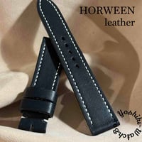 hor-185 ホーウィン ダービー ブラック  腕時計ベルト (ラグ20mm - バックル幅18mm)