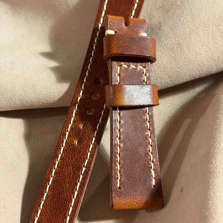 hor-244 HORWEEN ダービー / オールドイングリッシュ 腕時計ベルト (ラグ19mm - バックル幅16mm)