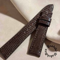 liz-311  リザード レザー 腕時計 ベルト ブラウン (ラグ幅19 mm - バックル幅16 mm)