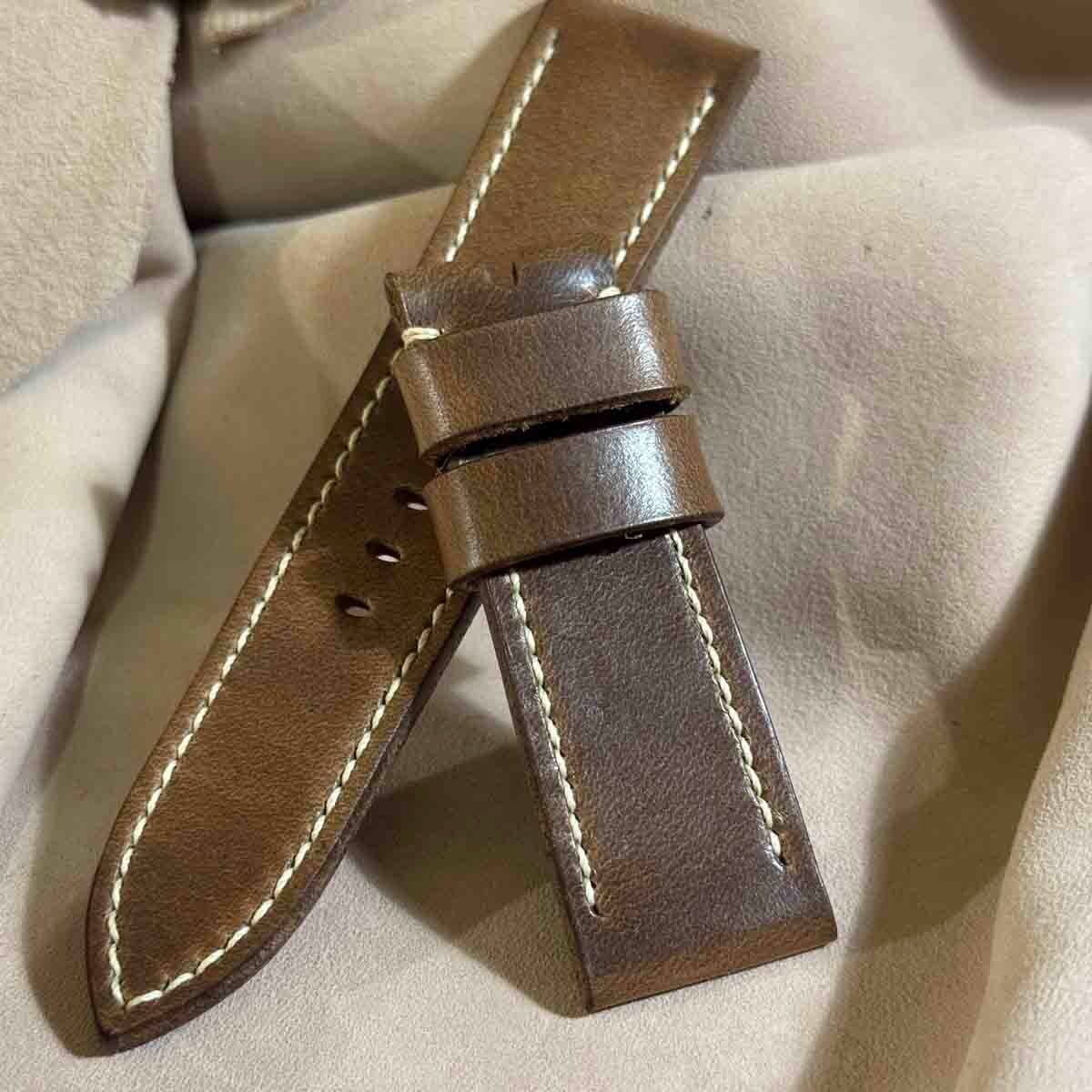 hor-240 HORWEEN クロムエクセルレザー ブラック 腕時計ベルト (ラグ