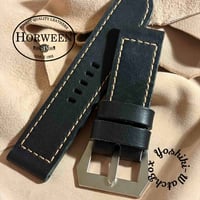 hor-273 サンプル品 HORWEEN ダービー / ブラック GPFバックル付属 腕時計ベルト (ラグ26mm - バックル幅26mm)