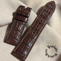 cro-1835 クロコダイル レザー 腕時計 ベルト ブラウン (ラグ幅 cro-1835 クロコダイル レザー 腕時計 ベルト ブラウン (ラグ幅