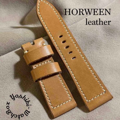 hor-218 HORWEENレザー ナチュラル 腕時計ベルト ラグ幅26mm hor-218 HORWEENレザー ナチュラル 腕時計ベルト ラグ幅26mm