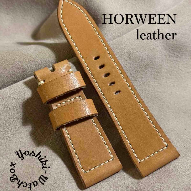 exh-50 HORWEEN エセックス ナチュラル 腕時計ベルト (ラグ幅