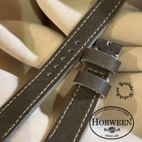 hor-234 HORWEEN バイソングレー 腕時計ベルト (ラグ19mm - バックル幅16mm)