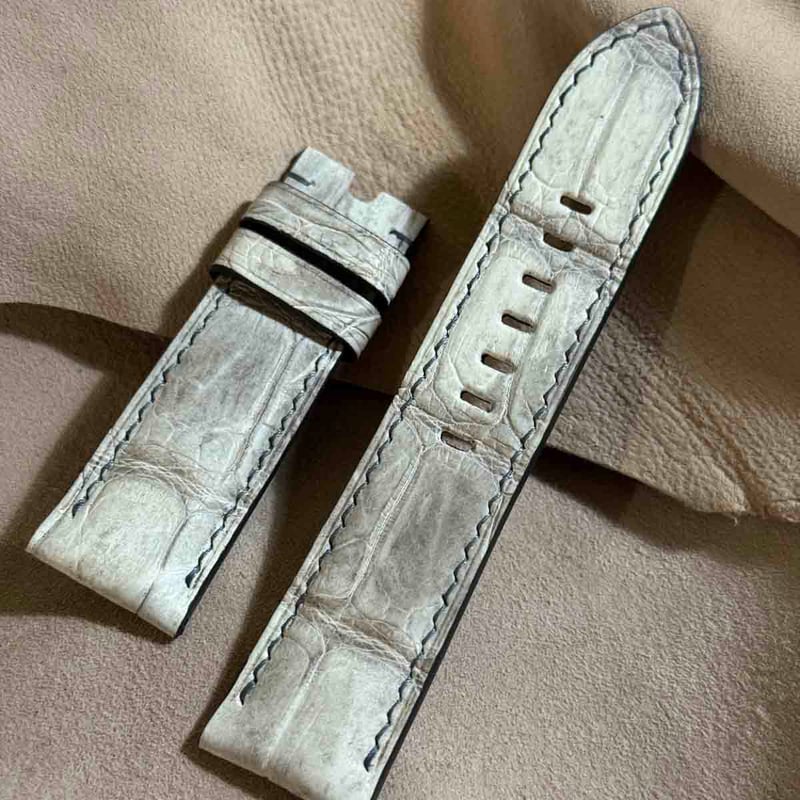 cro-1778 7番込み クロコダイル ダークグレー ラグ幅21mm cro-1778 7番込み クロコダイル ダークグレー ラグ幅21mm-旬新作続々入荷