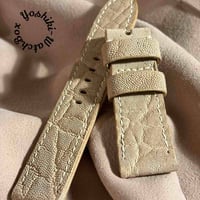 exh-69 タンニン鞣しエレファントレザー 腕時計ベルト  (ラグ幅24mm - バックル幅22mm)