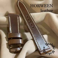 hor-218 HORWEEN ダービー ナチュラル 腕時計ベルト (ラグ26mm - バック