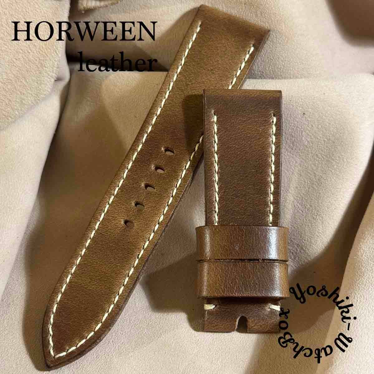 hor-222 HORWEEN クロムエクセルレザー ナチュラル 腕時計ベルト