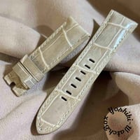 cro-2088 クロコダイル 腕時計ベルト オリーブ (ラグ幅19 mm