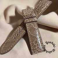 ost-380 オーストリッチレザー 腕時計ベルト ライトブラウン (ラグ幅21mm - バックル幅18mm)