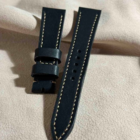 hor-152ホーウィン ダービー  ブラック 腕時計ベルト (ラグ幅19mm - バックル幅16mm)