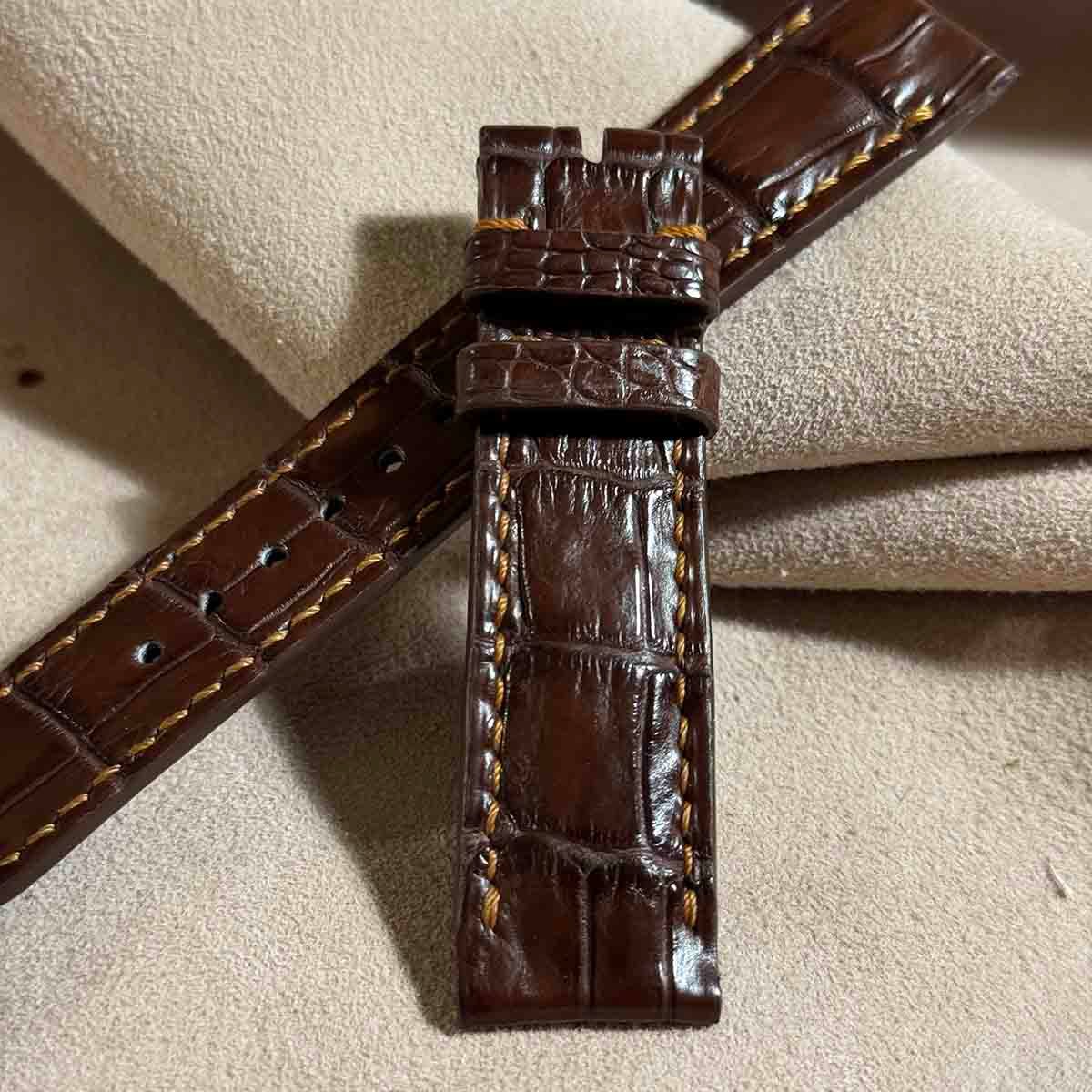 パリコレクション 腕時計 レザー クロコダイル cro-1603 ベルト (ラグ幅 ブラウン 時計