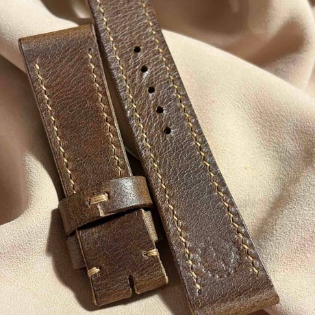 hor-257 HORWEEN ダービー / ブラウン 腕時計ベルト (ラグ20mm - バックル幅18mm)