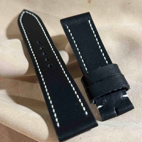 hor-185 ホーウィン ダービー ブラック  腕時計ベルト (ラグ20mm - バックル幅18mm)