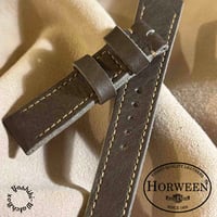 hor-235 HORWEEN バイソングレー 腕時計ベルト (ラグ20mm - バックル幅18mm)