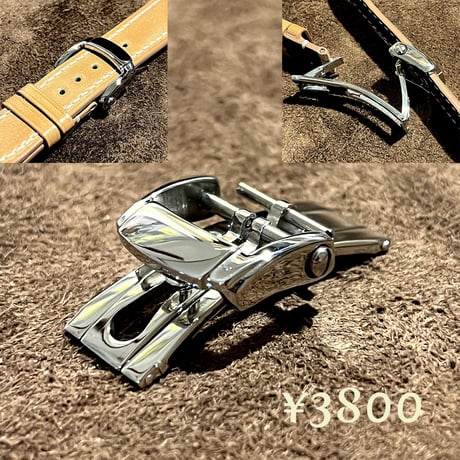 cod-222 コードバン レザー 腕時計ベルト グリーン (ラグ幅20 mm - バックル幅18 mm)