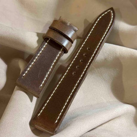 hor-224 HORWEEN クロムエクセルレザー ナチュラル 腕時計ベルト (ラグ21mm - バックル幅18mm)