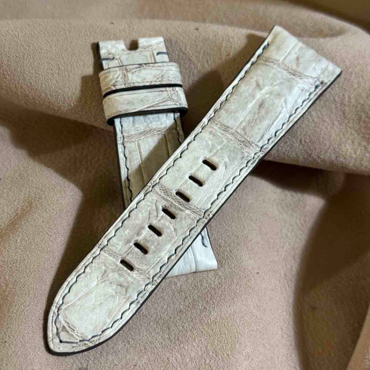 cro-1934 クロコダイル 腕時計 ベルト ヒマラヤクロコ (ラグ幅26 mm