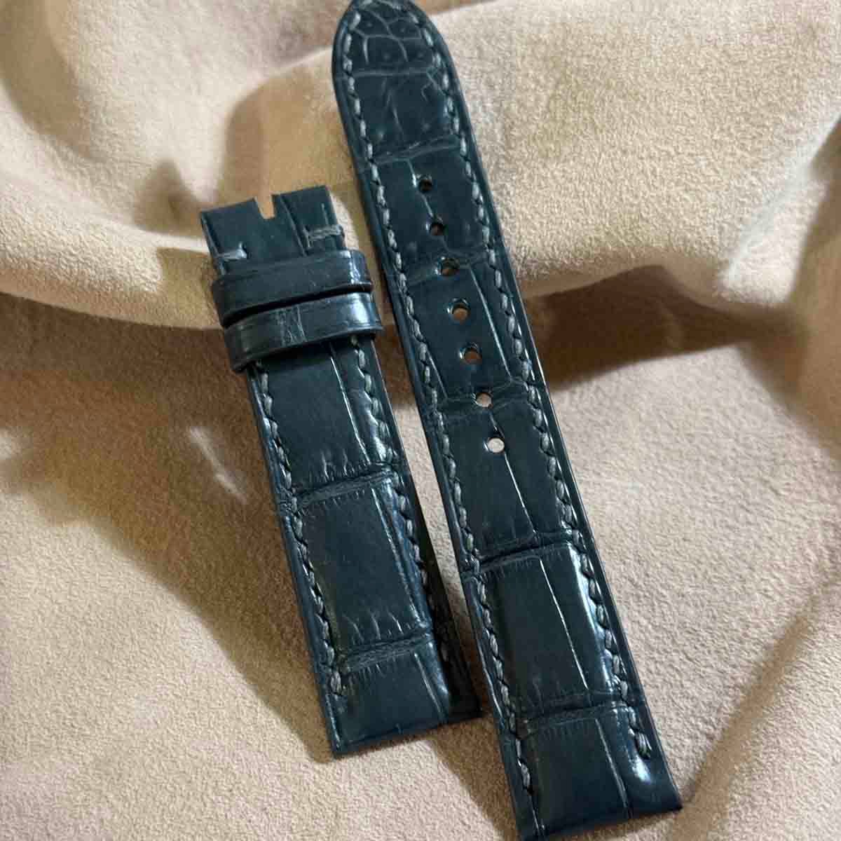 cro-1866 クロコダイル 腕時計ベルトダークグレー ラグ幅20mm cro-1957 クロコダイル 腕時計 ベルト ダークグレー (ラグ幅20 mm -