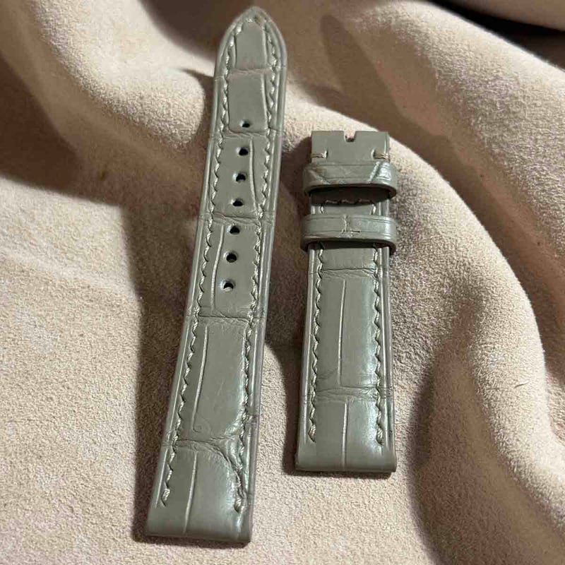 cro-1636 クロコダイル レザー 腕時計 ベルト トープ/マット cro-1636 クロコダイル レザー 腕時計 ベルト トープ/マット