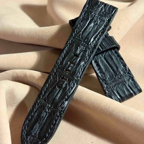exh-55 ブライドル クロコダイル 腕時計ベルト  (ラグ幅24mm - バックル幅22mm)
