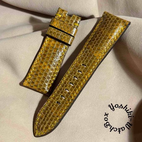 sna-126 ウミヘビ 腕時計ベルト タンブラウン ラグ幅18 mm Yoshiki