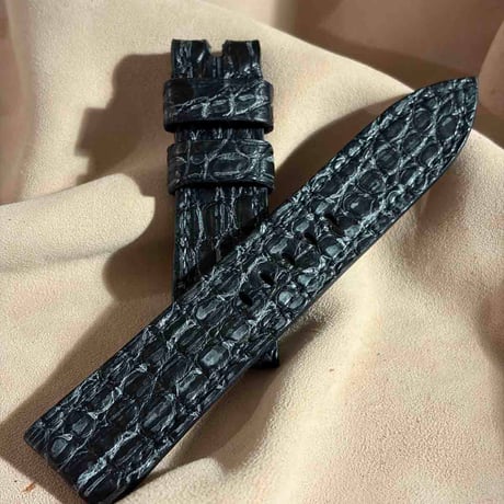 exh-66 ブライドルクロコダイル 腕時計ベルト  (ラグ幅22mm - バックル幅20mm)