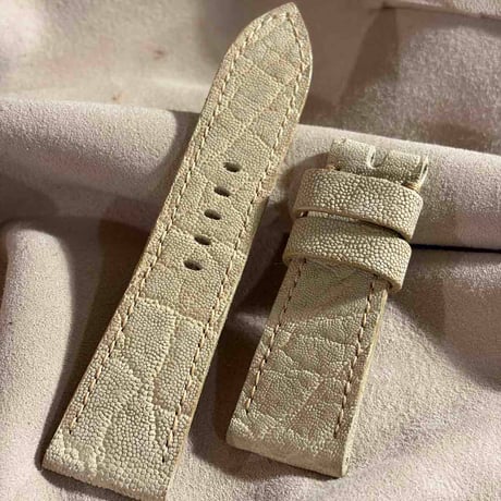 exh-70 タンニン鞣しエレファントレザー 腕時計ベルト  (ラグ幅26mm - バックル幅22mm)