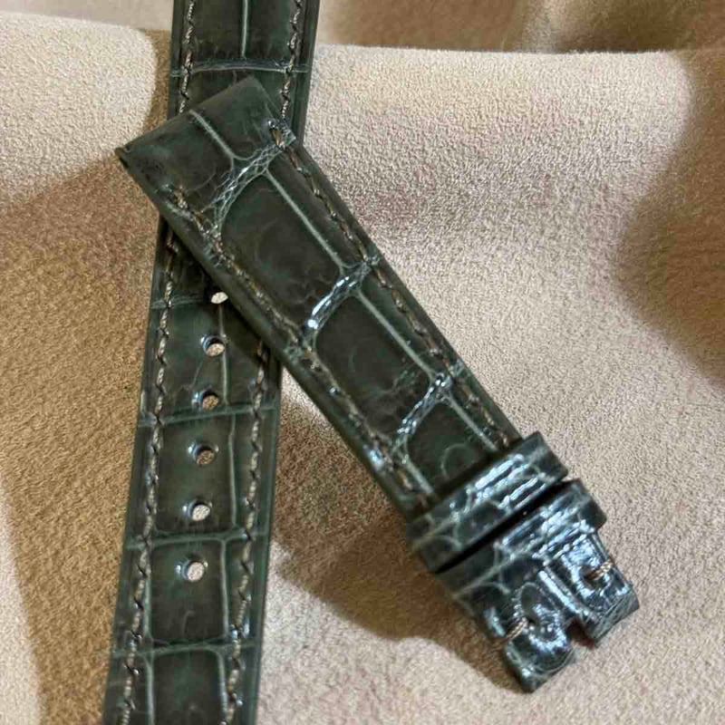 3366#20mm-16mmオリーブ★本物クロコダイル腕時計用ベルト 楽天市場】【廃盤】ロコッテ ヒト クロコダイル 竹斑 ワニ革