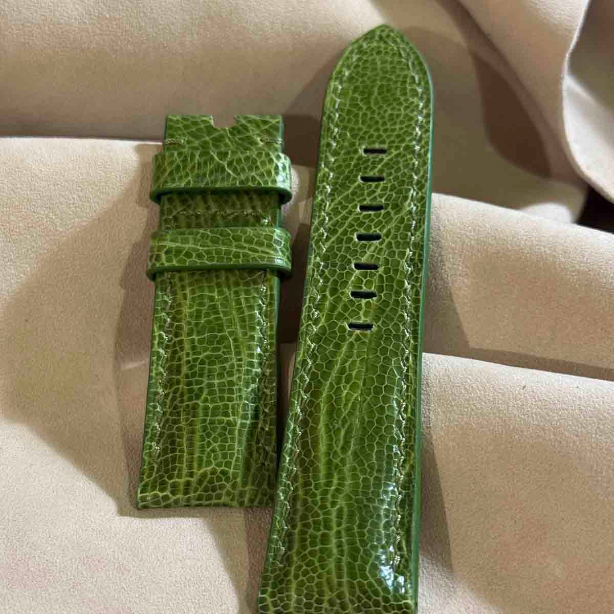 ost-436 オーストリッチ 腕時計ベルト グリーン ラグ幅19mm ost-444 オーストリッチレザー 腕時計ベルト モスグリーン (ラグ