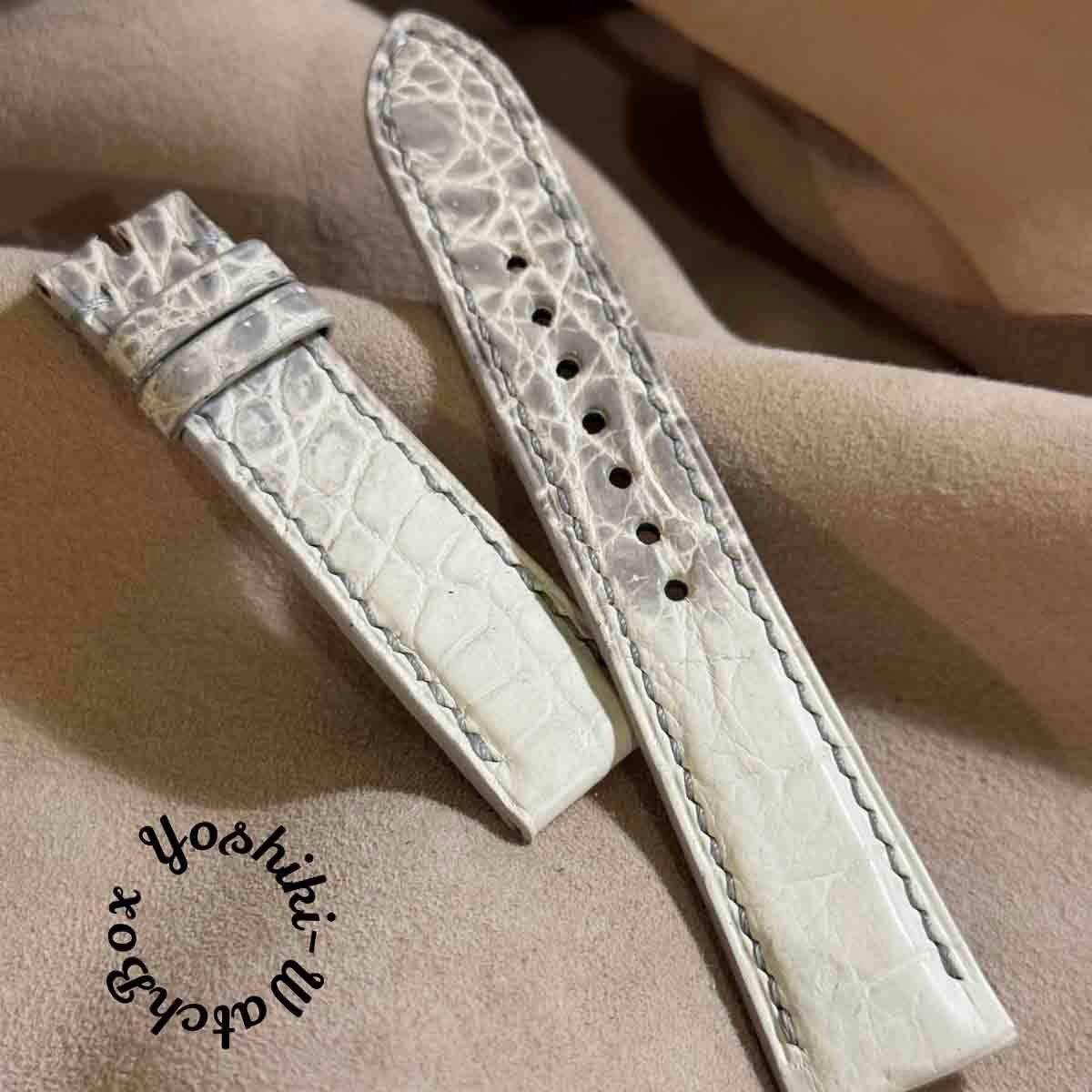 cro-1948 クロコダイル 腕時計 ベルト ヒマラヤクロコ (ラグ幅21 mm